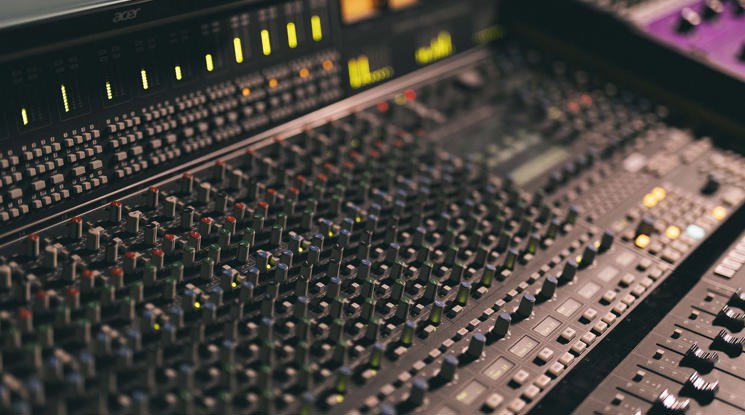 Picture Of A Mixing Deck In New College Lanarkshire Music Production Studio